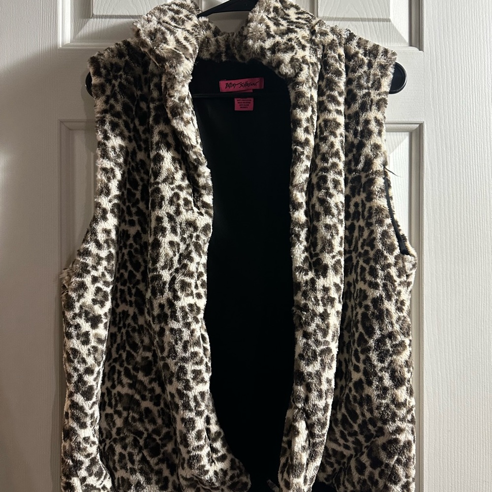 Betsey Johnson Animal Print Vest